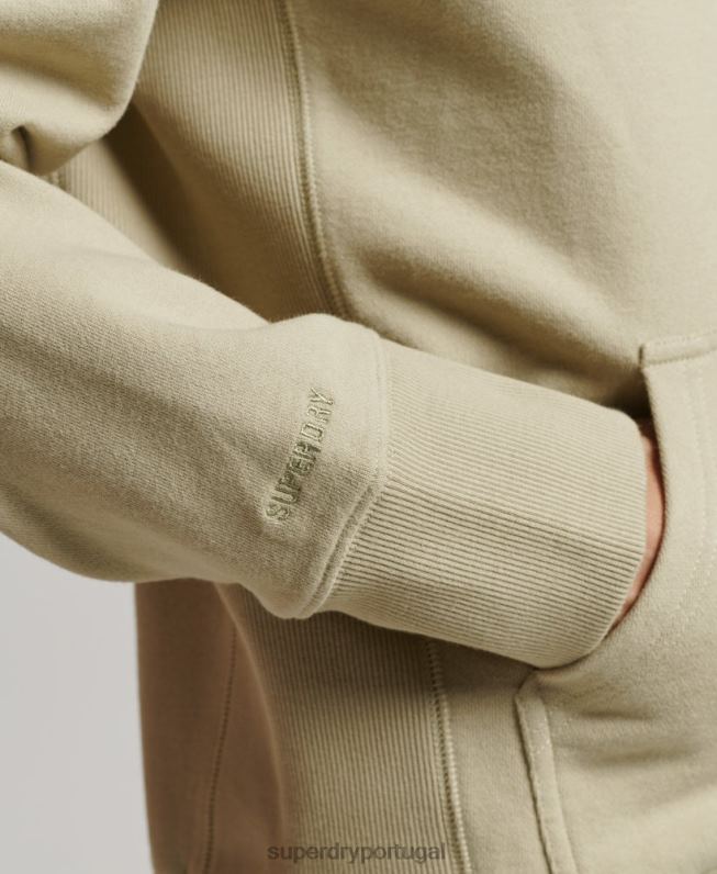 moletom com logotipo esportivo do clube homens bege roupas Superdry 2208H850