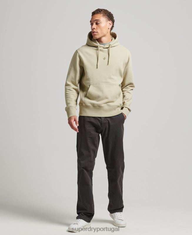moletom com logotipo esportivo do clube homens bege roupas Superdry 2208H850