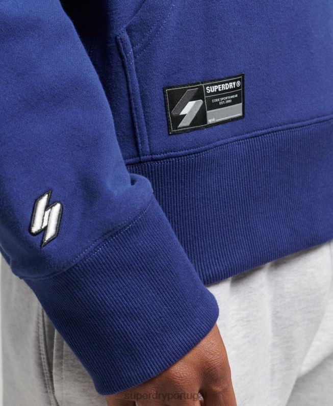 moletom com micro logotipo homens marinha roupas Superdry 2208H5897