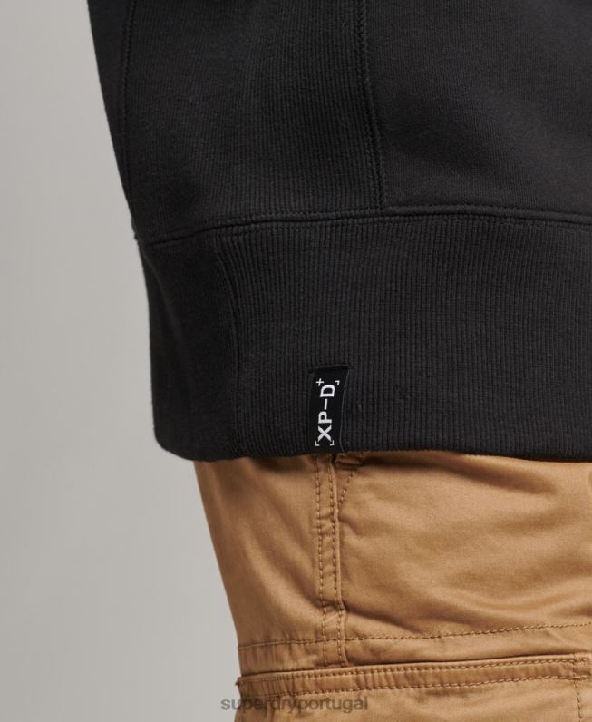 moletom com mistura de tecido híbrido xp-d homens preto roupas Superdry 2208H794