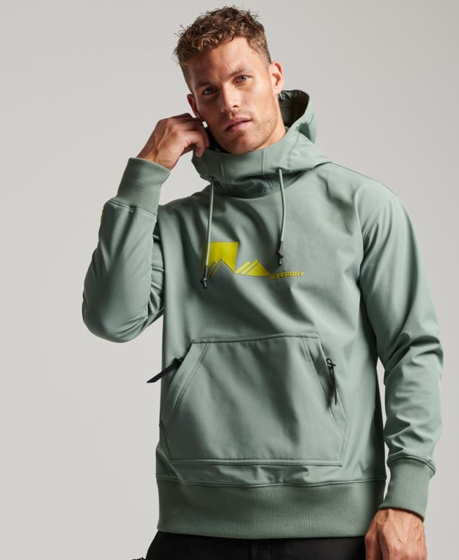 moletom com tecnologia de neve homens verde roupas Superdry 2208H575