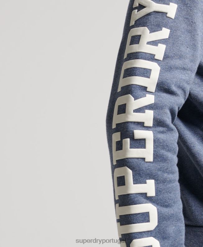 moletom com zíper atlético para academia homens marinha roupas Superdry 2208H468