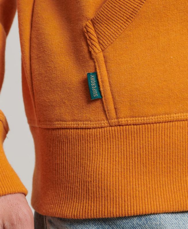 moletom com zíper bordado logo vintage homens amarelo roupas Superdry 2208H617