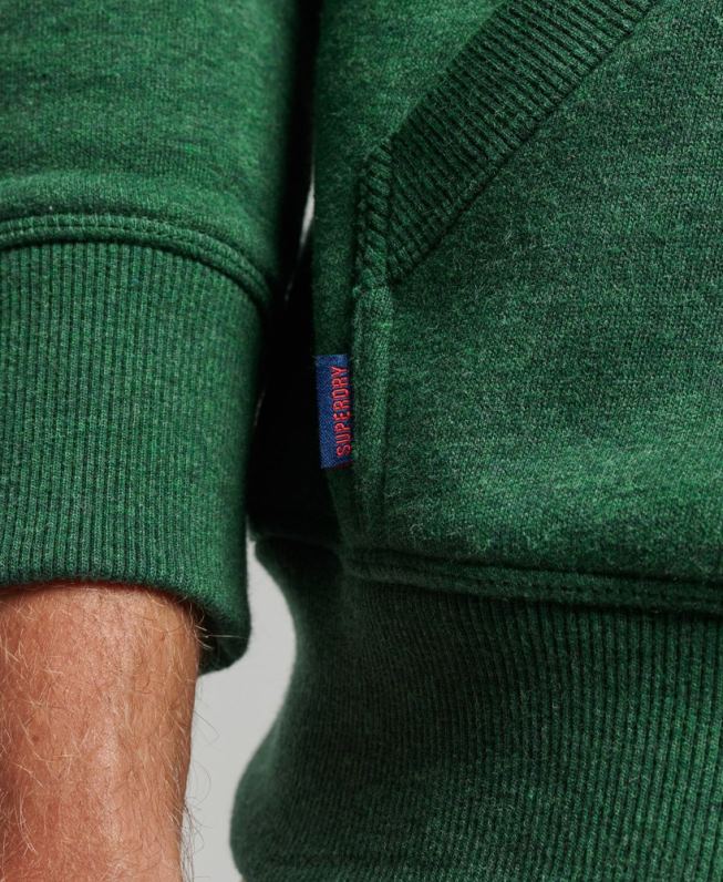 moletom com zíper bordado logo vintage homens verde roupas Superdry 2208H465