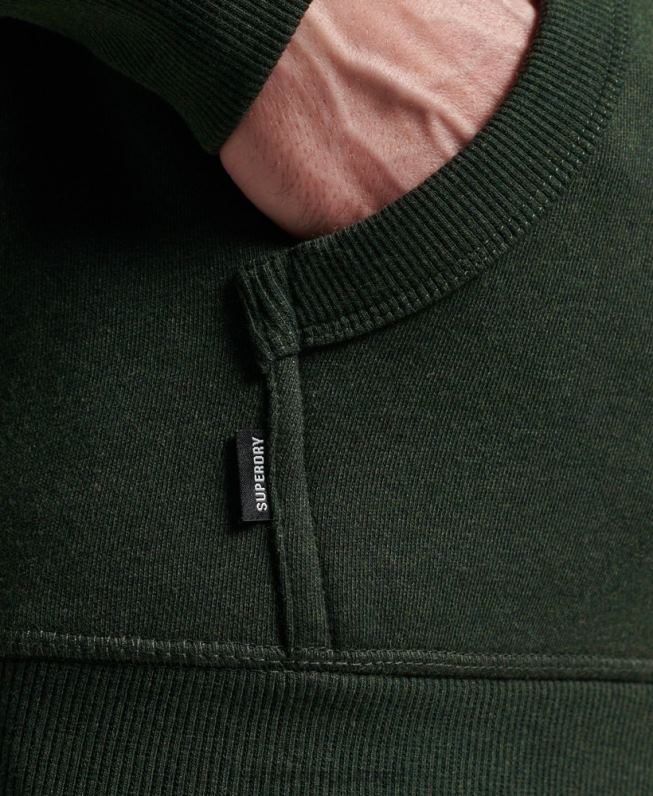 moletom com zíper bordado logo vintage homens verde roupas Superdry 2208H487