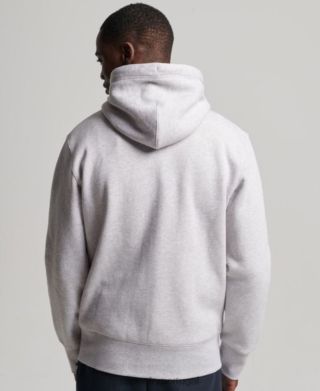moletom com zíper code sportswear homens cinza roupas Superdry 2208H543