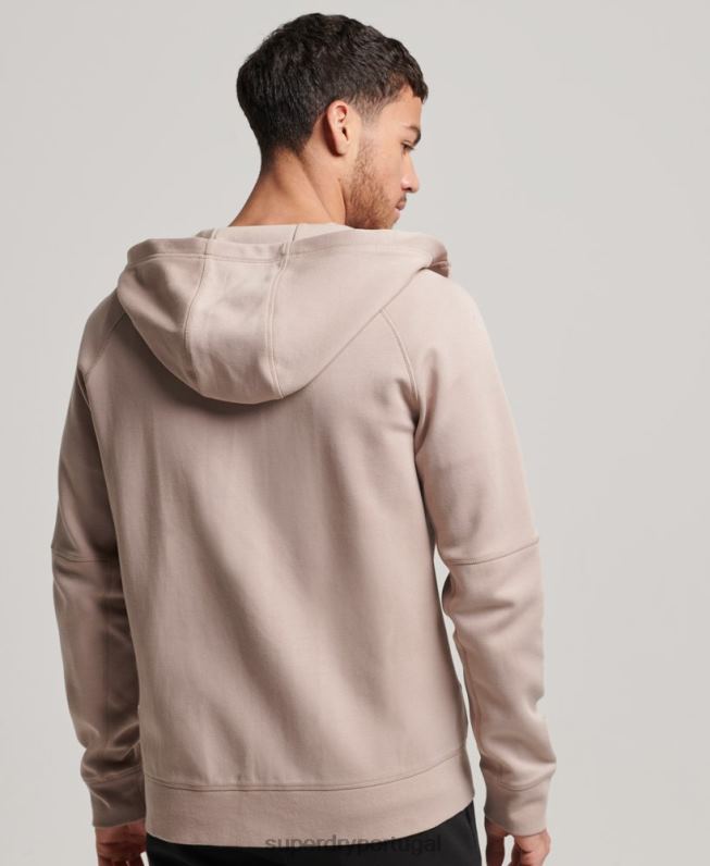 moletom com zíper code tech homens cinza claro roupas Superdry 2208H81