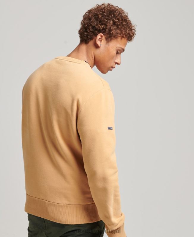 moletom cooper nostalgia crew homens amarelo roupas Superdry 2208H4994