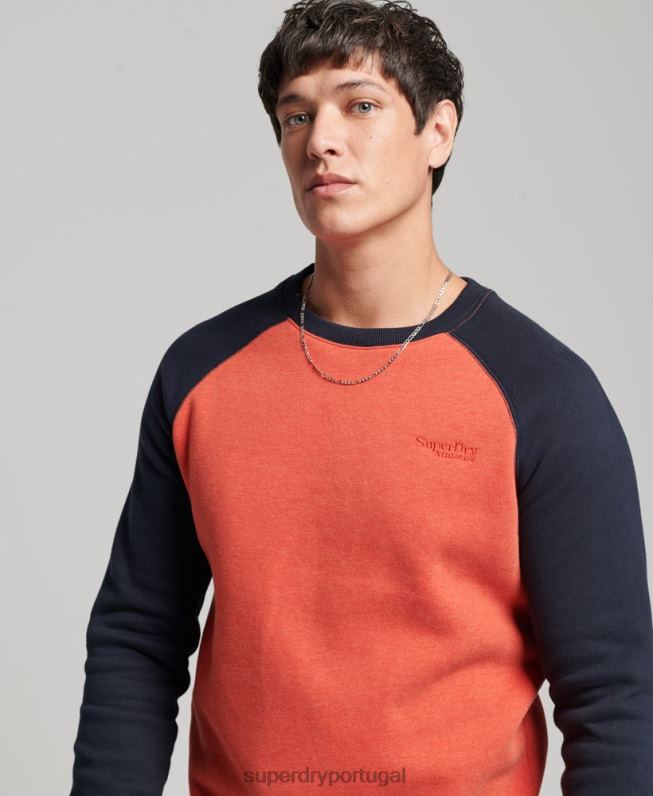 moletom da equipe de beisebol homens laranja roupas Superdry 2208H700