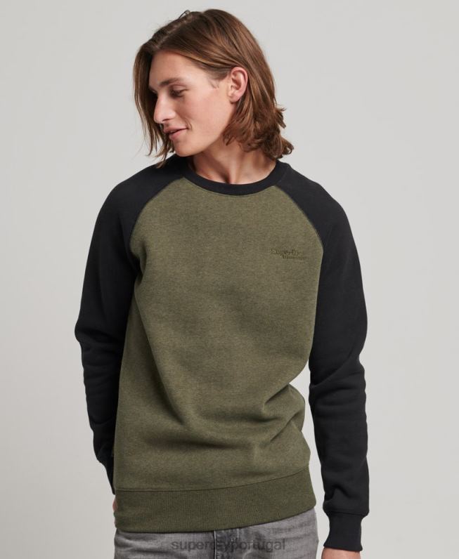 moletom da equipe de beisebol homens verde roupas Superdry 2208H506