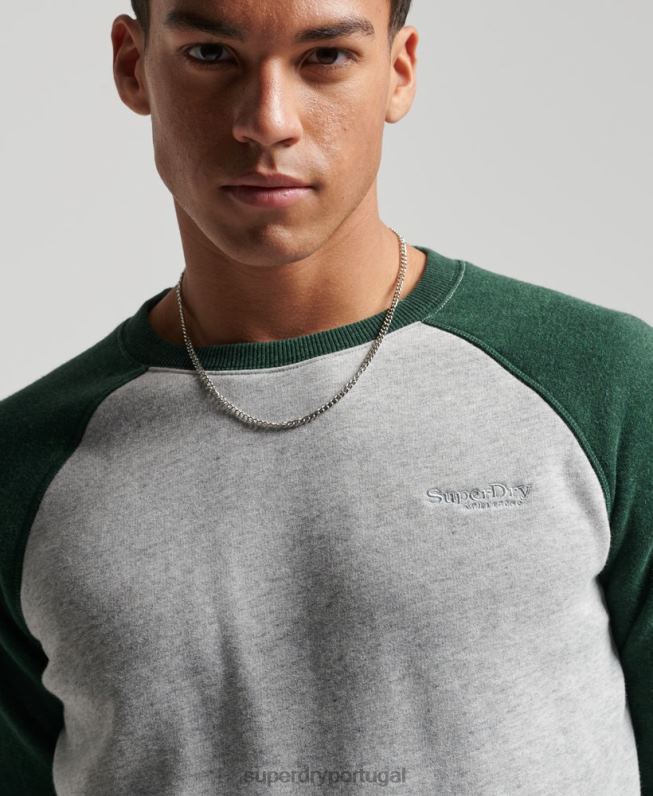 moletom da equipe de beisebol homens verde roupas Superdry 2208H788