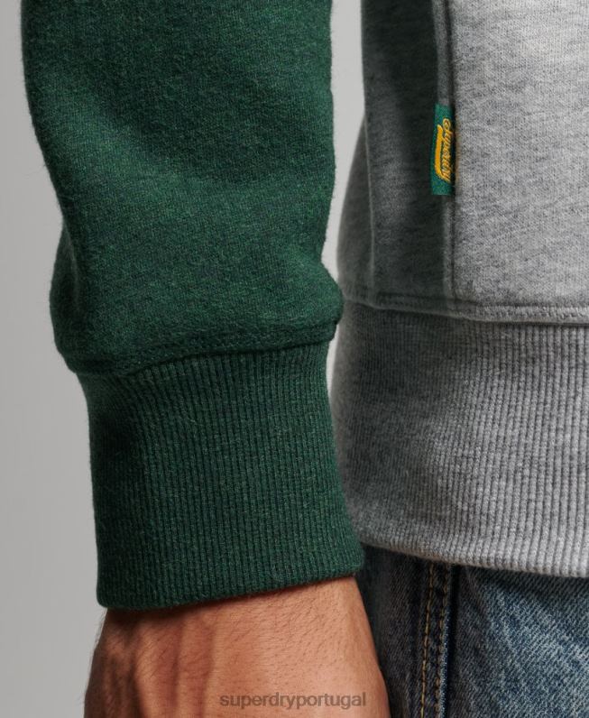 moletom da equipe de beisebol homens verde roupas Superdry 2208H788