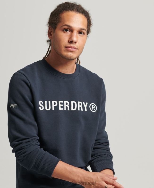 moletom da equipe de trabalho com logotipo da corporação homens marinha roupas Superdry 2208H5061