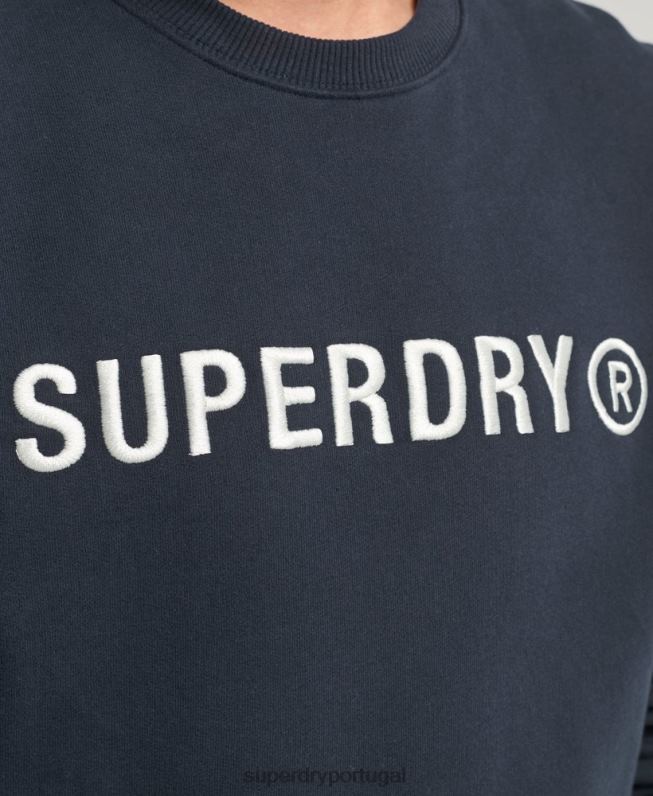 moletom da equipe de trabalho com logotipo da corporação homens marinha roupas Superdry 2208H5061