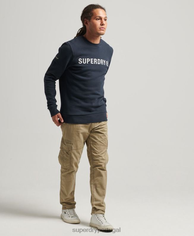 moletom da equipe de trabalho com logotipo da corporação homens marinha roupas Superdry 2208H5061