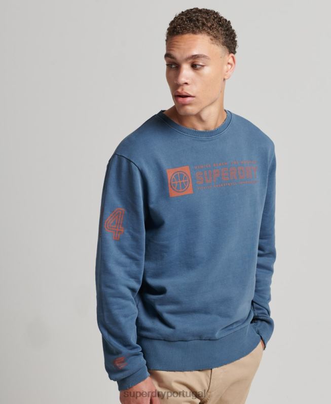 moletom da equipe do clube atlético homens marinha roupas Superdry 2208H881