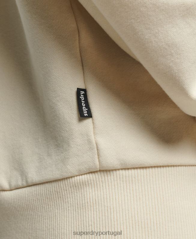 moletom da tripulação das criaturas homens creme roupas Superdry 2208H478