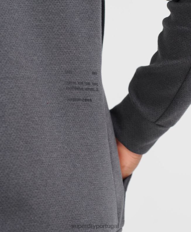 moletom de desempenho de trem homens cinza roupas Superdry 2208H5376
