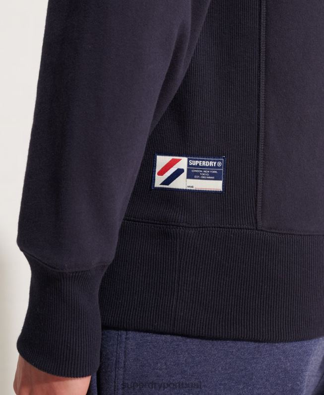 moletom decote careca sportstyle essencial homens marinha roupas Superdry 2208H5209