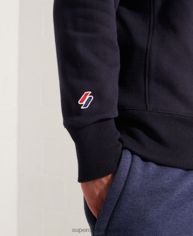 moletom decote careca sportstyle essencial homens marinha roupas Superdry 2208H5209