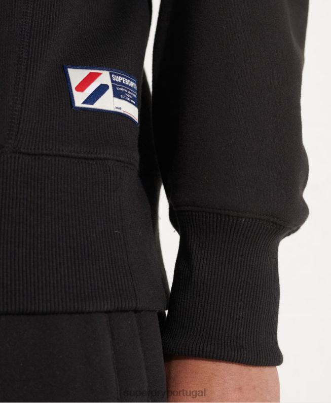 moletom decote careca sportstyle essencial homens preto roupas Superdry 2208H814