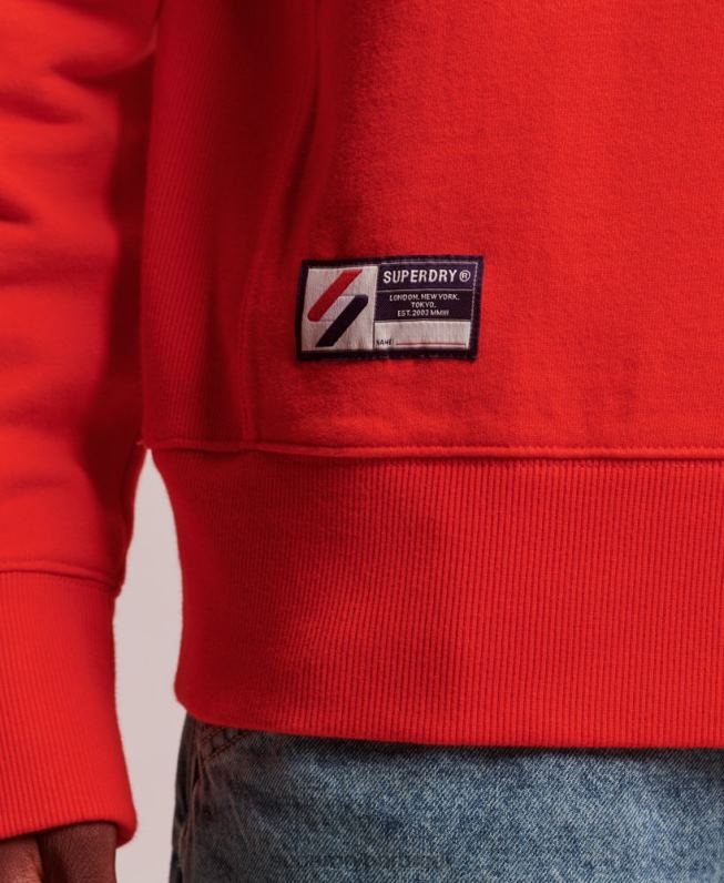 moletom essencial de algodão orgânico code homens vermelho roupas Superdry 2208H5049