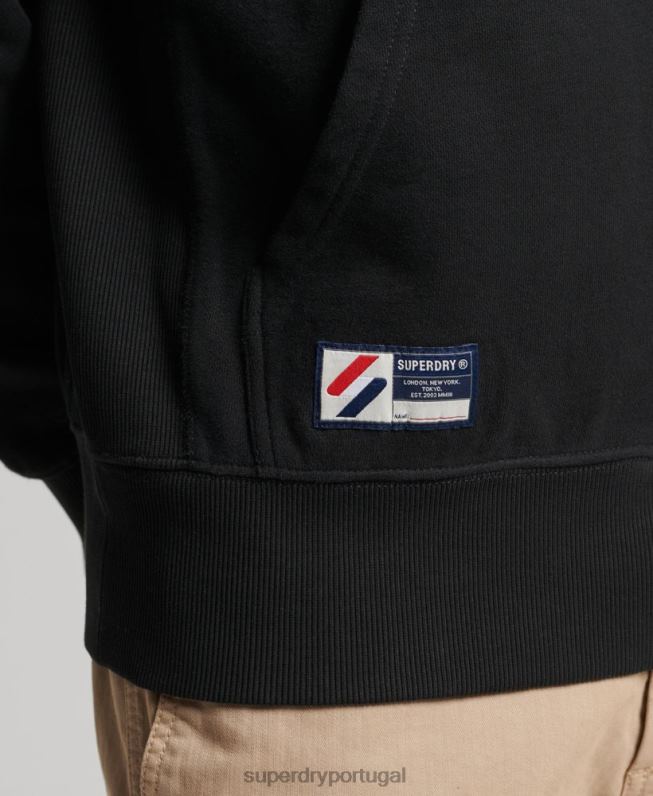 moletom essencial homens preto roupas Superdry 2208H861