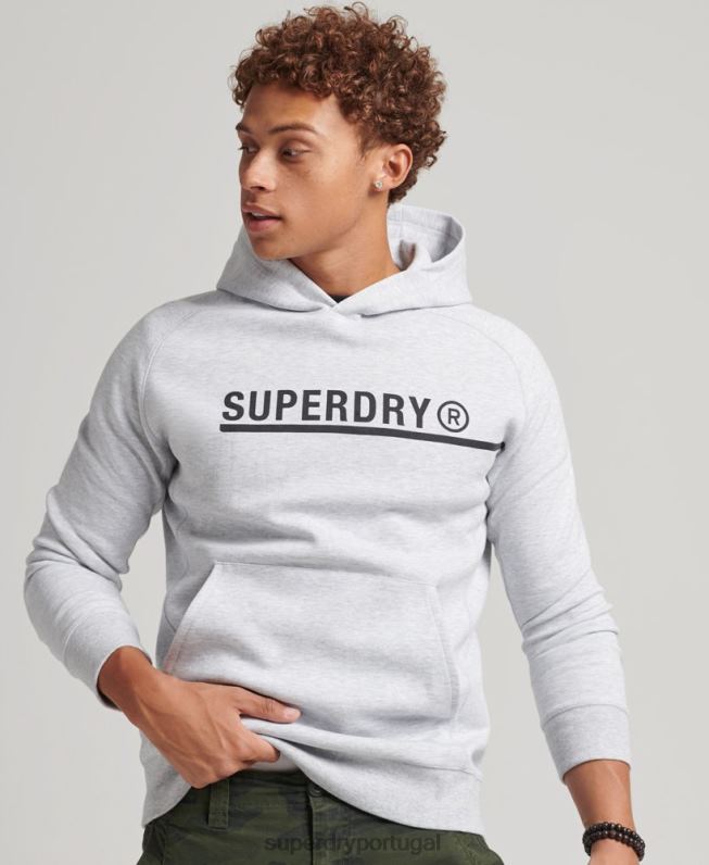 moletom gráfico code tech homens cinza roupas Superdry 2208H5103