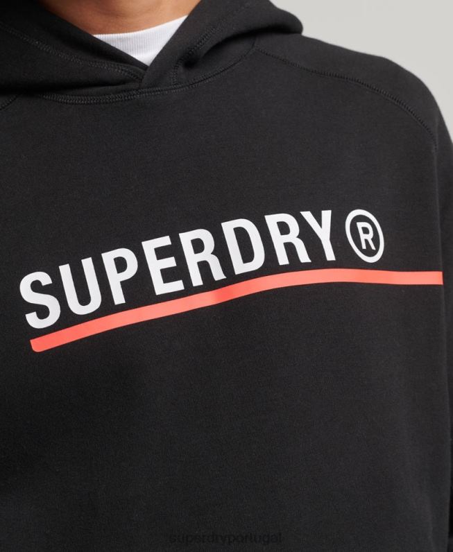 moletom gráfico code tech homens preto roupas Superdry 2208H5059