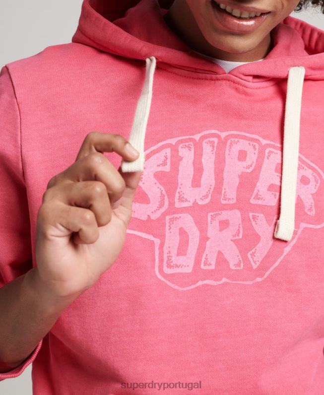 moletom gráfico na floresta homens rosa roupas Superdry 2208H708