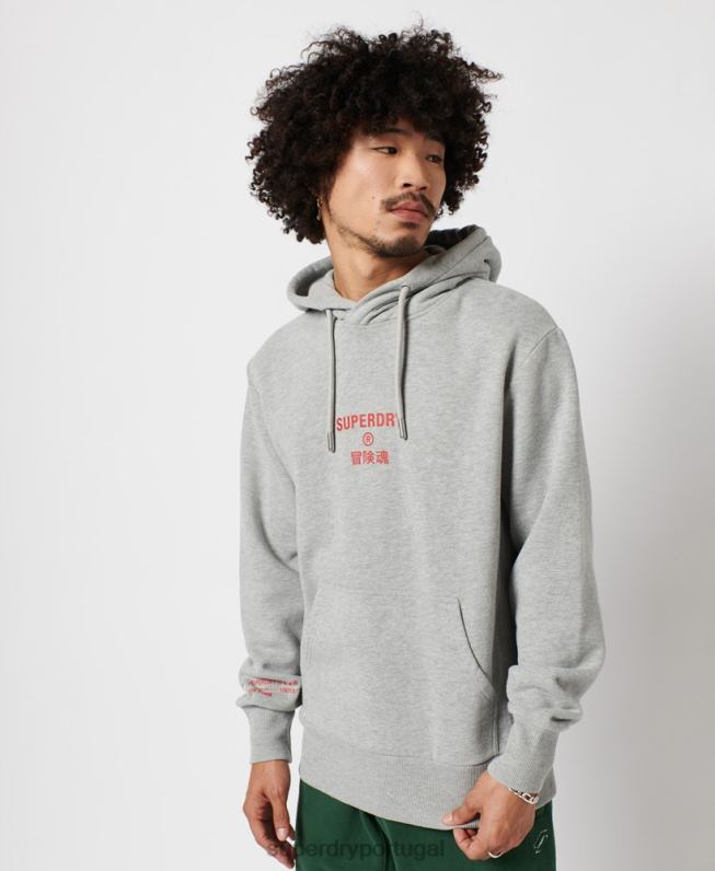 moletom independente homens cinza roupas Superdry 2208H807