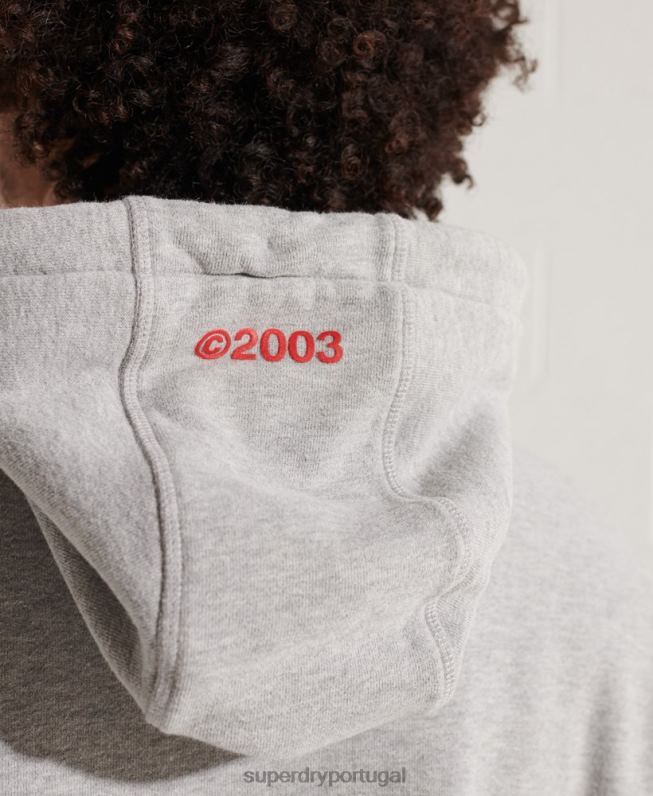 moletom independente homens cinza roupas Superdry 2208H807