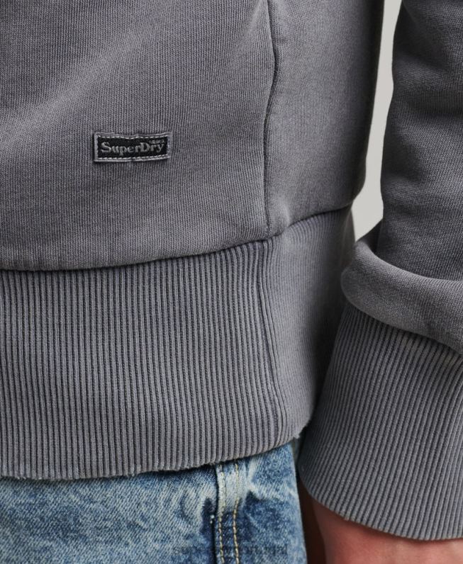 moletom indie mark vintage homens cinza escuro roupas Superdry 2208H526