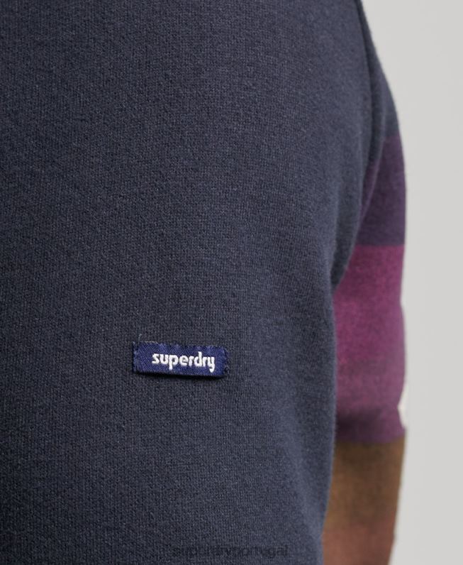 moletom listrado anos 70 homens marinha roupas Superdry 2208H5135