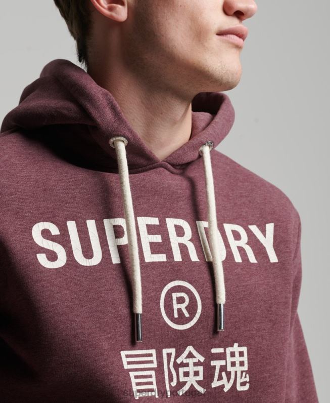 moletom marl logo da corporação homens vermelho roupas Superdry 2208H5072