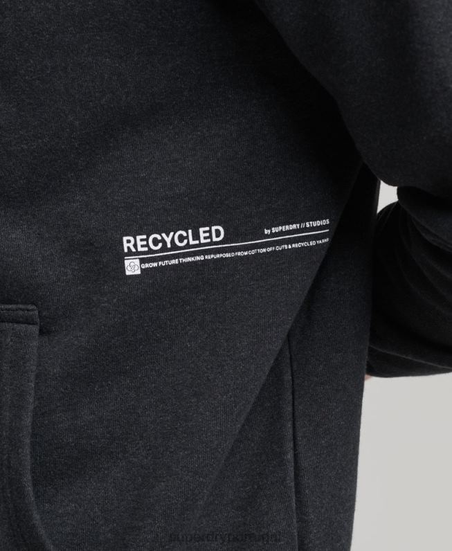 moletom micro mid homens preto roupas Superdry 2208H5008