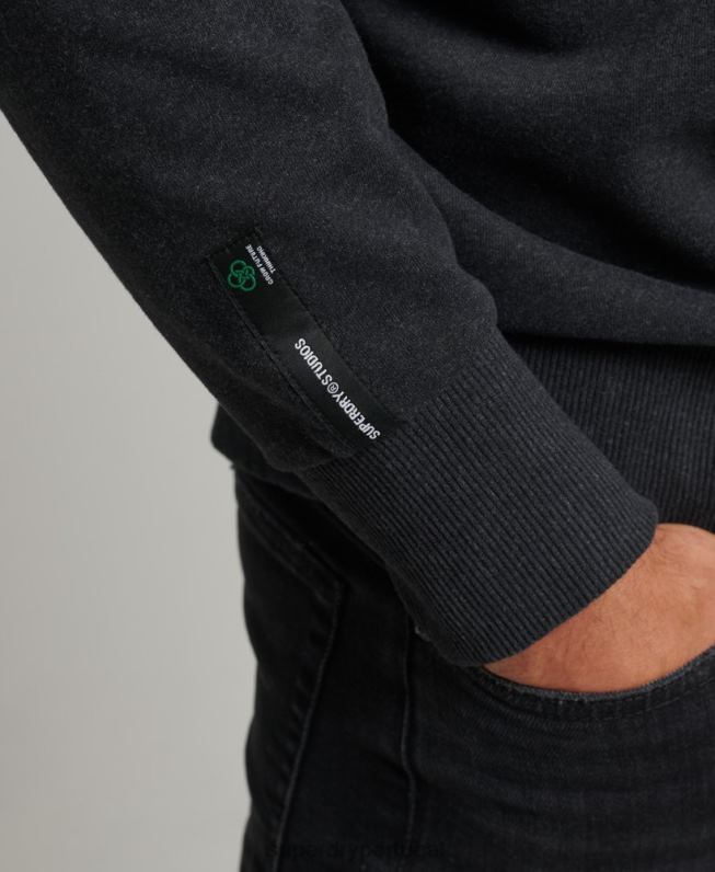 moletom micro top top reciclado homens preto roupas Superdry 2208H889