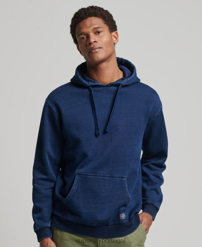 moletom índigo vintage homens azul escuro roupas Superdry 2208H802