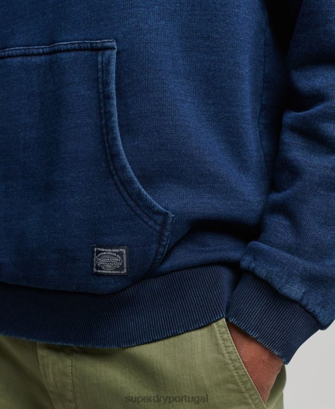 moletom índigo vintage homens azul escuro roupas Superdry 2208H802