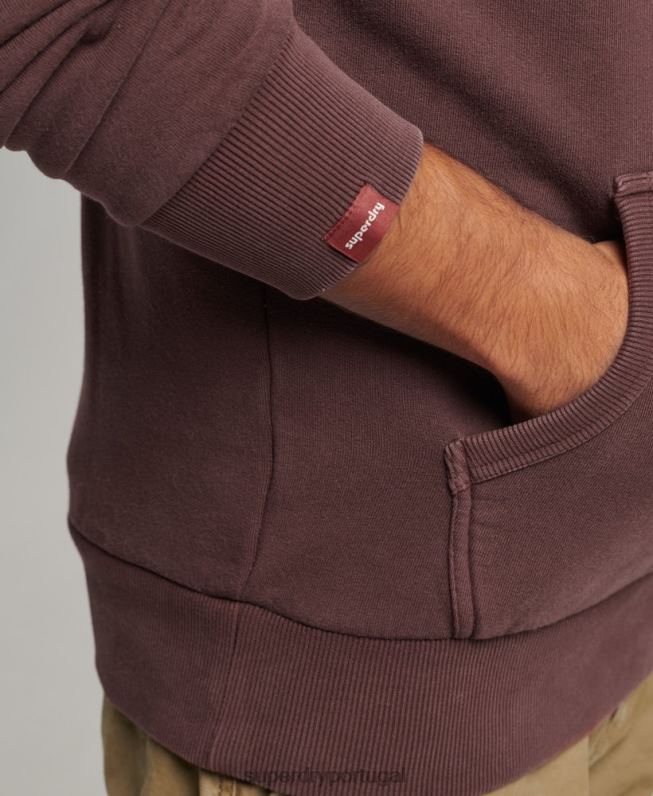 moletom neon com logo vintage homens marrom roupas Superdry 2208H588