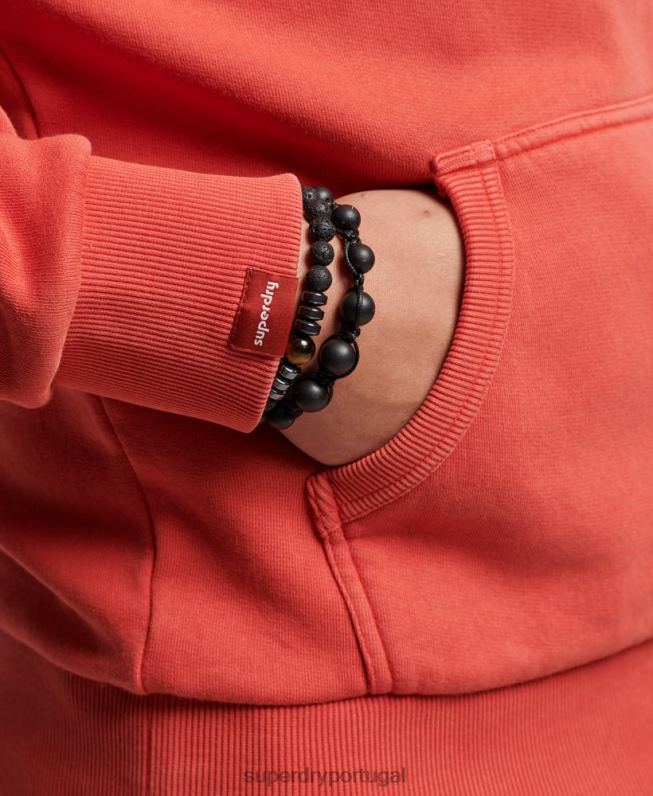 moletom neon com logo vintage homens vermelho roupas Superdry 2208H569