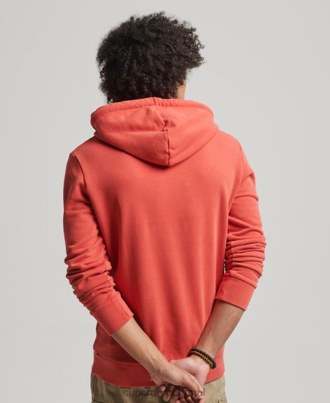 moletom neon com logo vintage homens vermelho roupas Superdry 2208H795