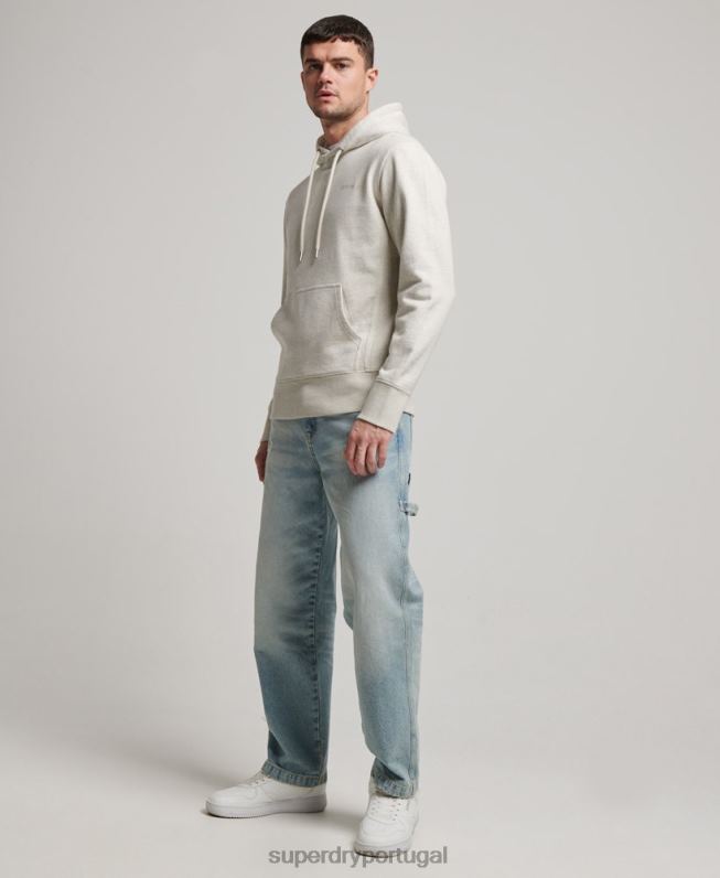 moletom overdyed essencial homens bege roupas Superdry 2208H574