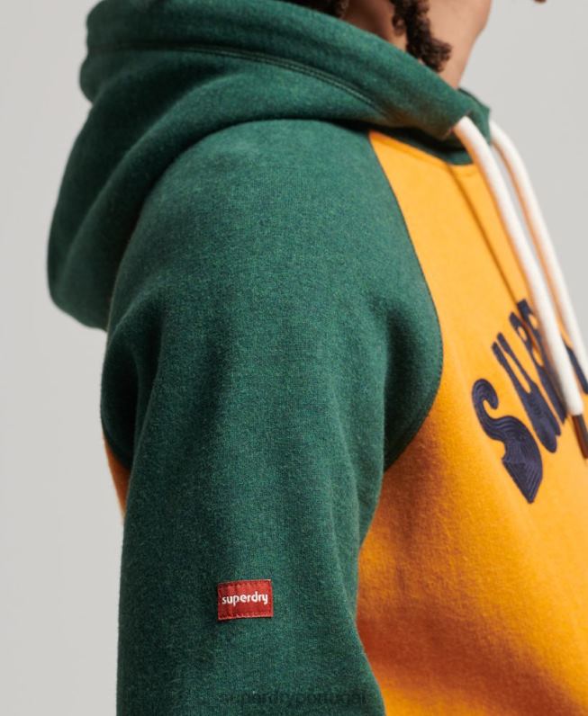 moletom raglã superbam homens ouro roupas Superdry 2208H501