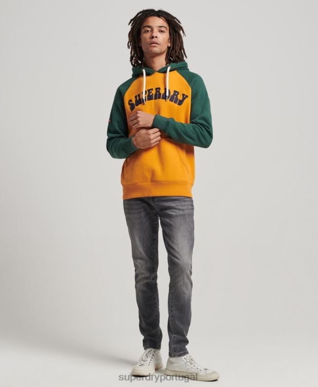moletom raglã superbam homens ouro roupas Superdry 2208H501