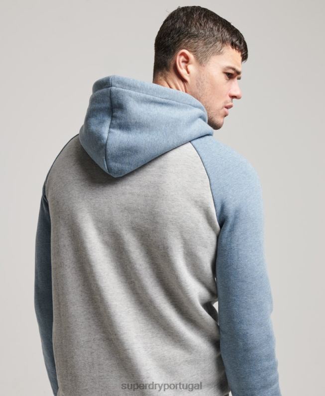 moletom raglan classe cooper homens cinza roupas Superdry 2208H594