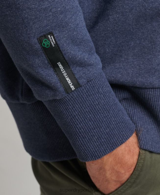 moletom reciclado da equipe da cidade homens azul roupas Superdry 2208H5011