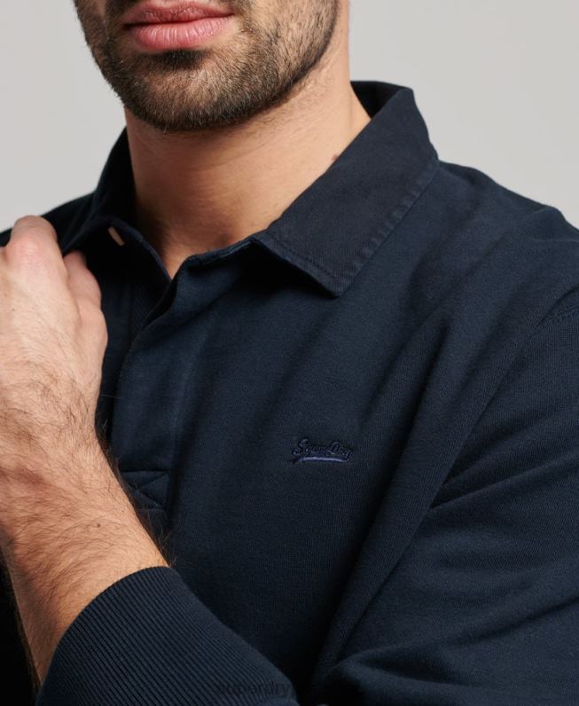 moletom rugby overdyed homens marinha roupas Superdry 2208H585