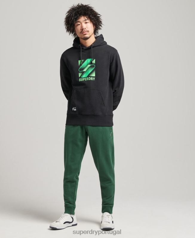 moletom solto code halftone homens preto roupas Superdry 2208H800