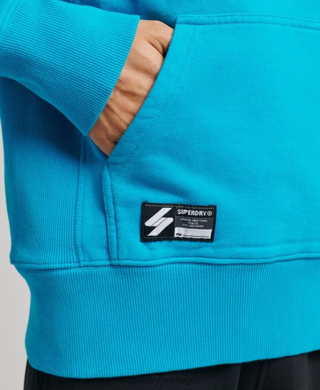 moletom solto code halftone mulheres azul roupas Superdry 2208H6119